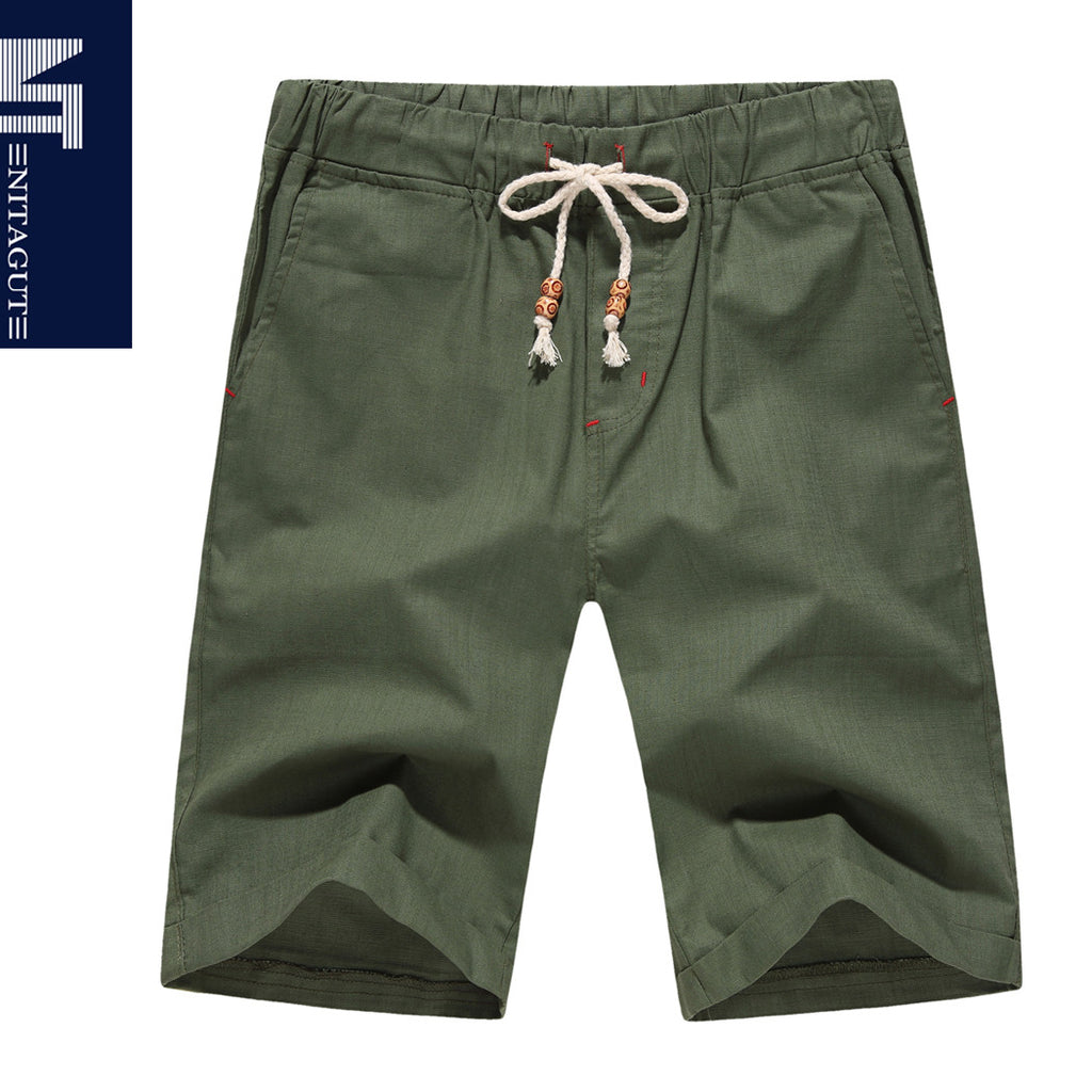 NITAGUT Men's Linen Casual Classic Fit Short