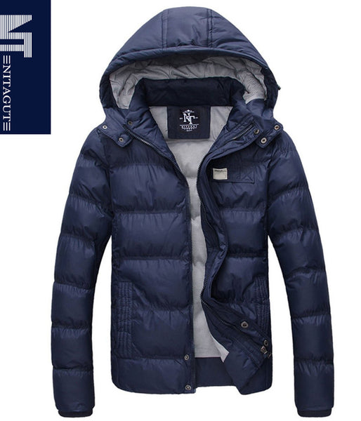 NITAGUT Men's Winter Thicken Cotton Outwear Coat With Hood